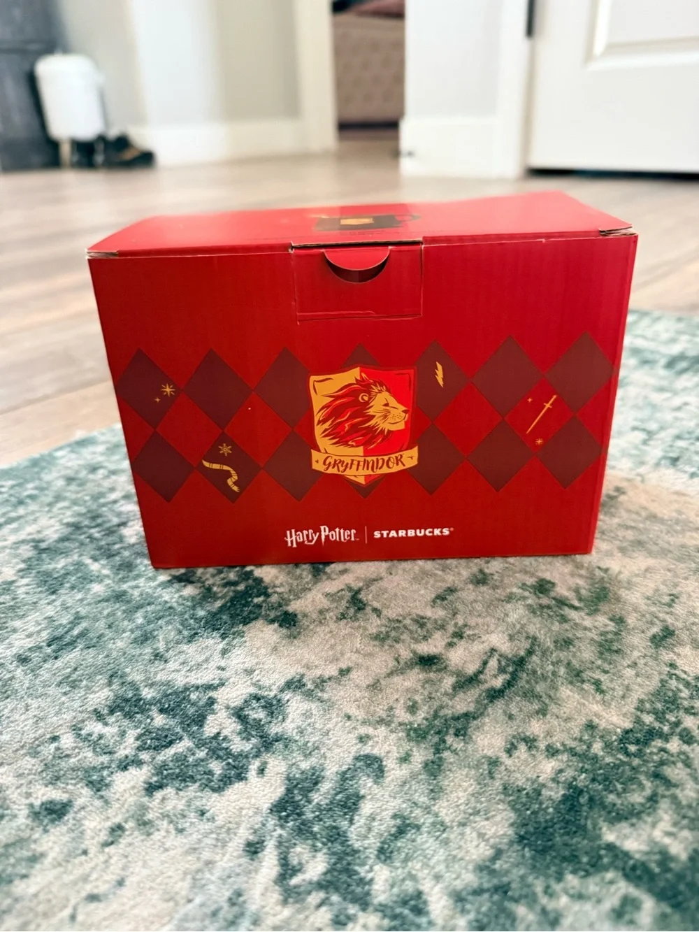 Starbucks Red and Black Gryffindor Crest Mug with Gold Accent Sword